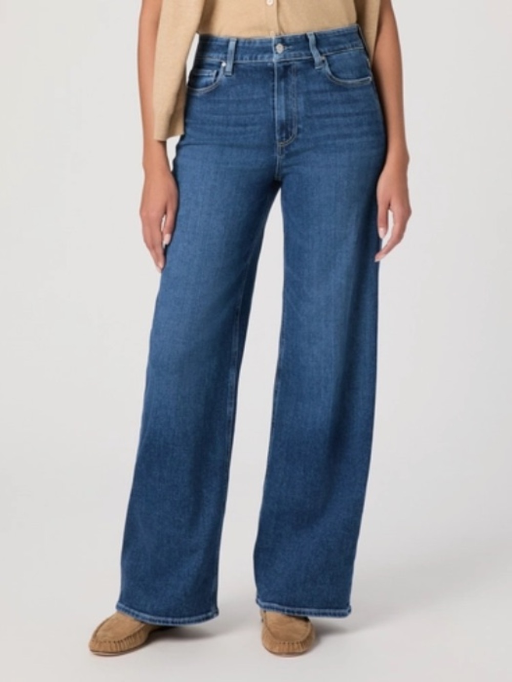 Paige Anessa Wide Leg Jeans Size 31 in Free Ride EUC